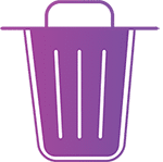 Bin icon representing delete