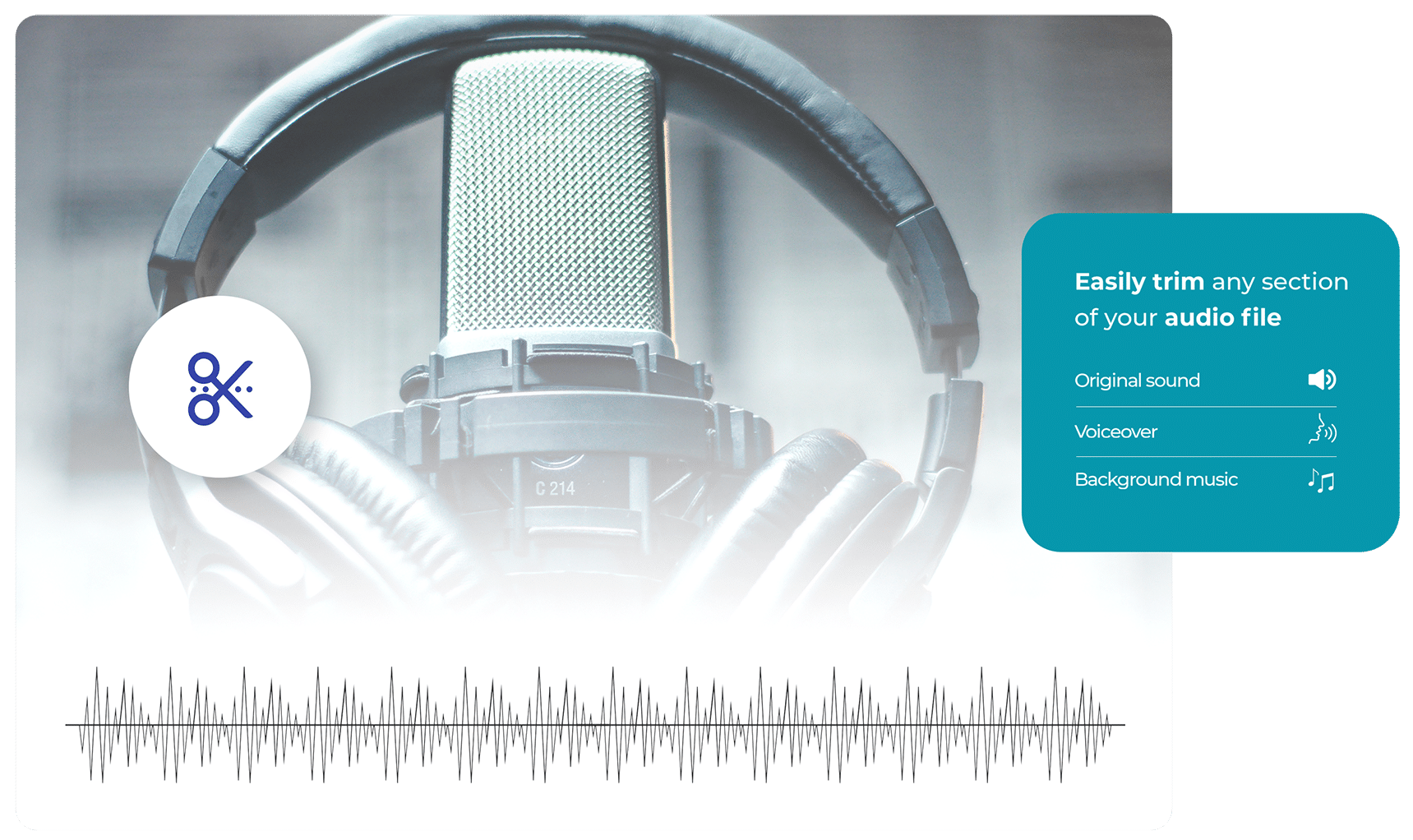 Trim audio with Cerebriam Studio editor