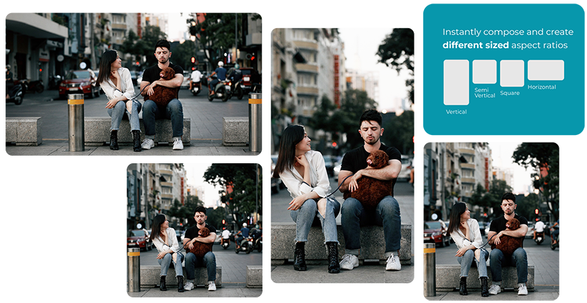 zoom in to create different aspect ratios